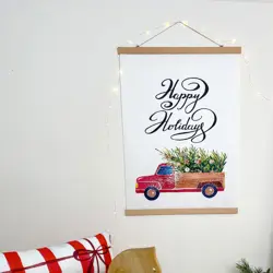 Látkový plakát na zeď  Happy holidays